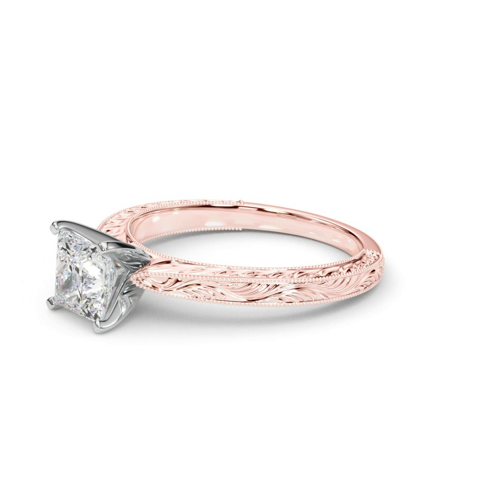 360 degree view of Mila Vintage-Inspired Solitaire Engagement Ring