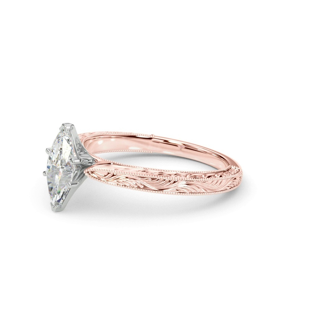 360 degree view of Mila Vintage-Inspired Solitaire Engagement Ring