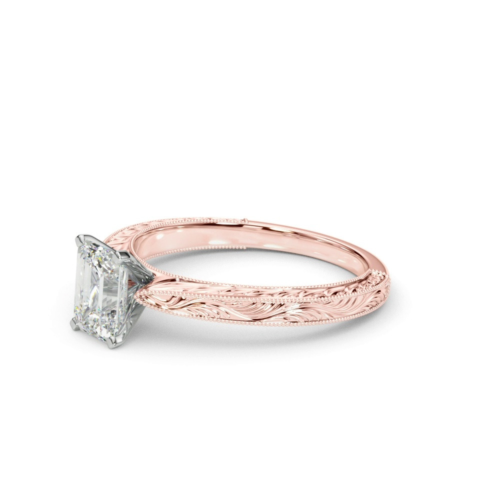 360 degree view of Mila Vintage-Inspired Solitaire Engagement Ring