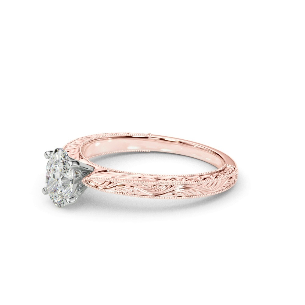 360 degree view of Mila Vintage-Inspired Solitaire Engagement Ring