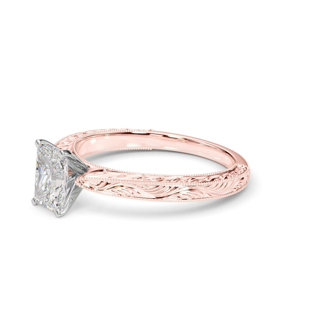 360 degree view of Mila Vintage-Inspired Solitaire Engagement Ring