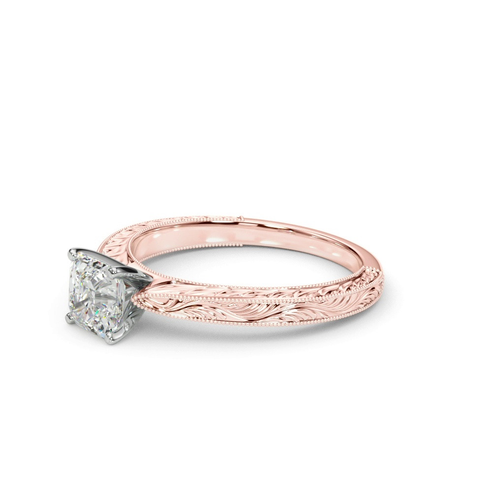 360 degree view of Mila Vintage-Inspired Solitaire Engagement Ring