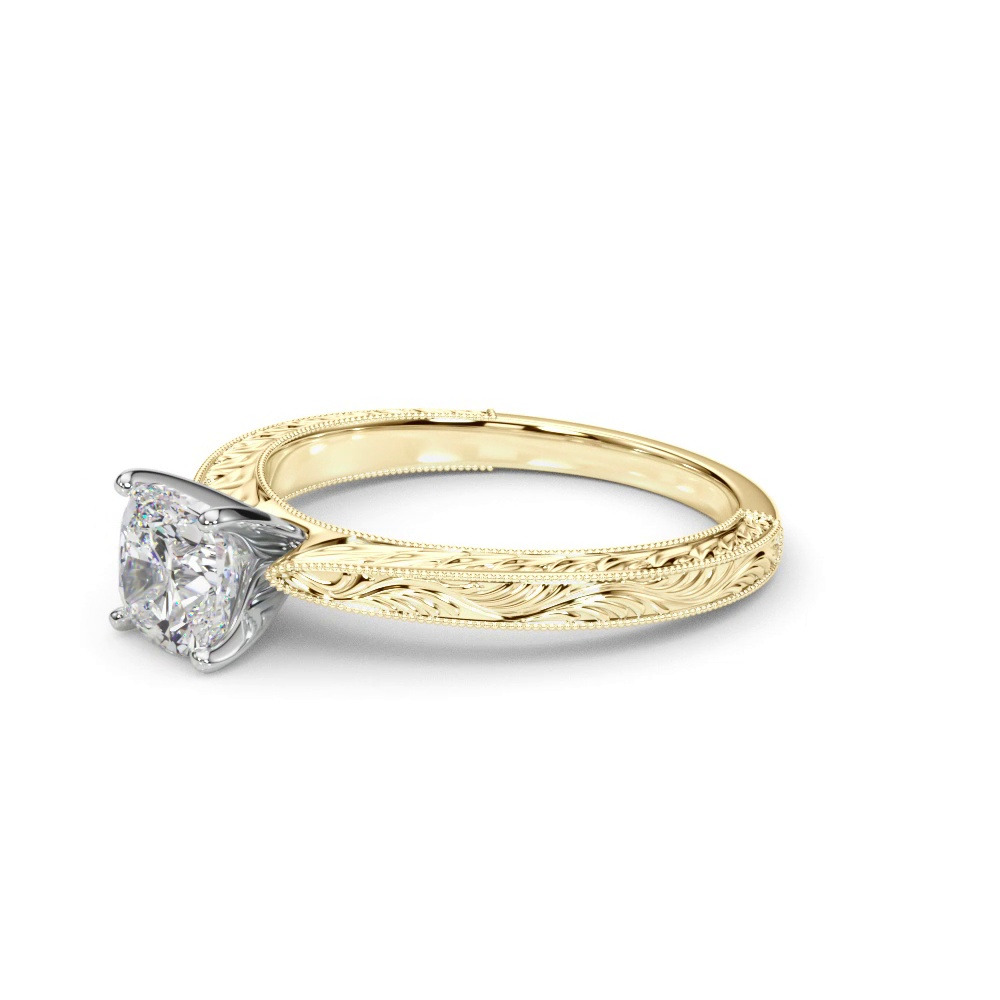 360 degree view of Mila Vintage-Inspired Solitaire Engagement Ring