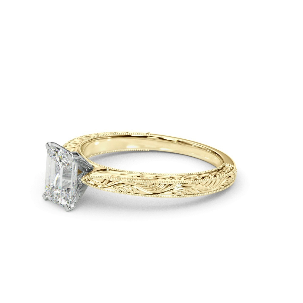 360 degree view of Mila Vintage-Inspired Solitaire Engagement Ring