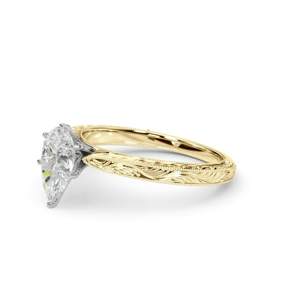 360 degree view of Mila Vintage-Inspired Solitaire Engagement Ring