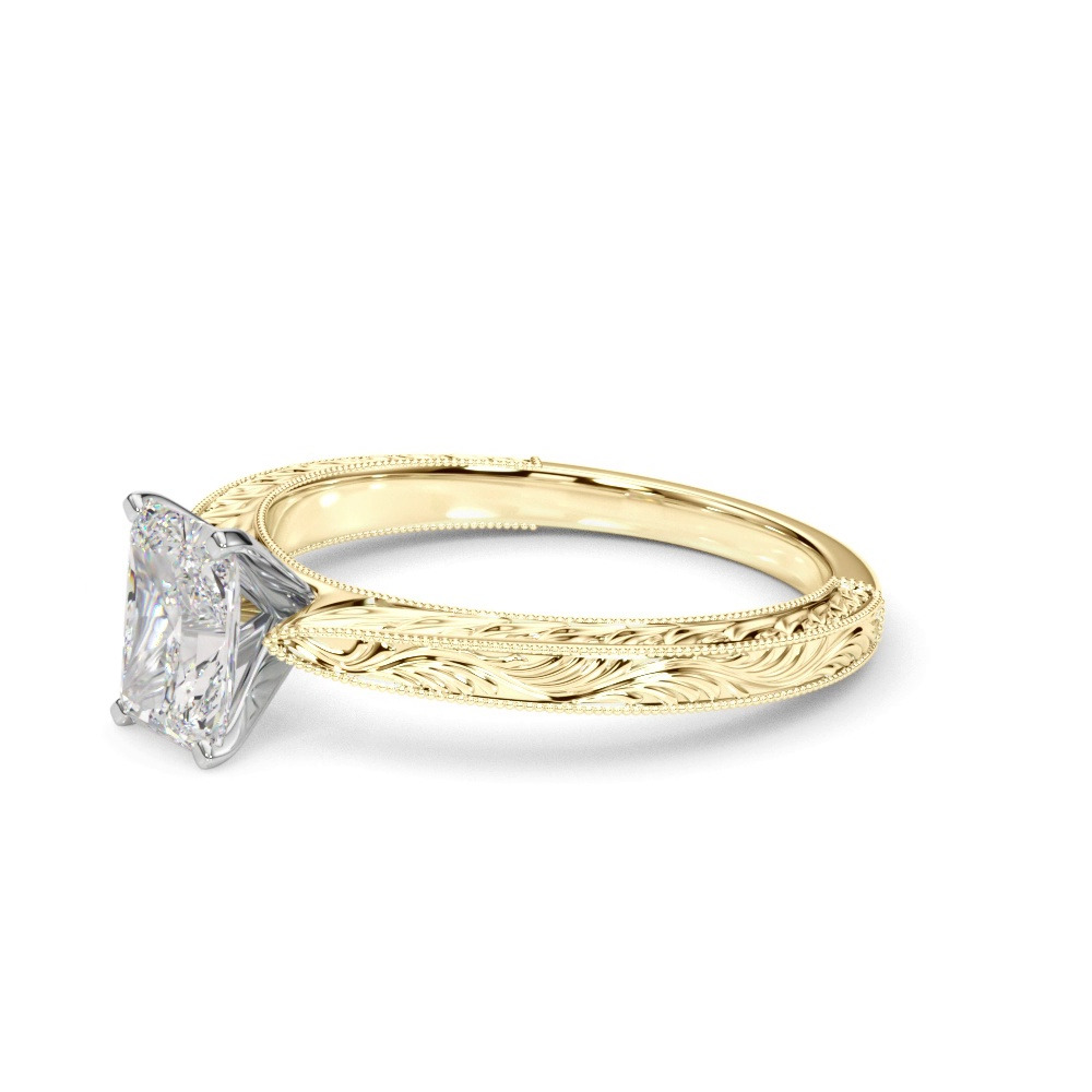 360 degree view of Mila Vintage-Inspired Solitaire Engagement Ring