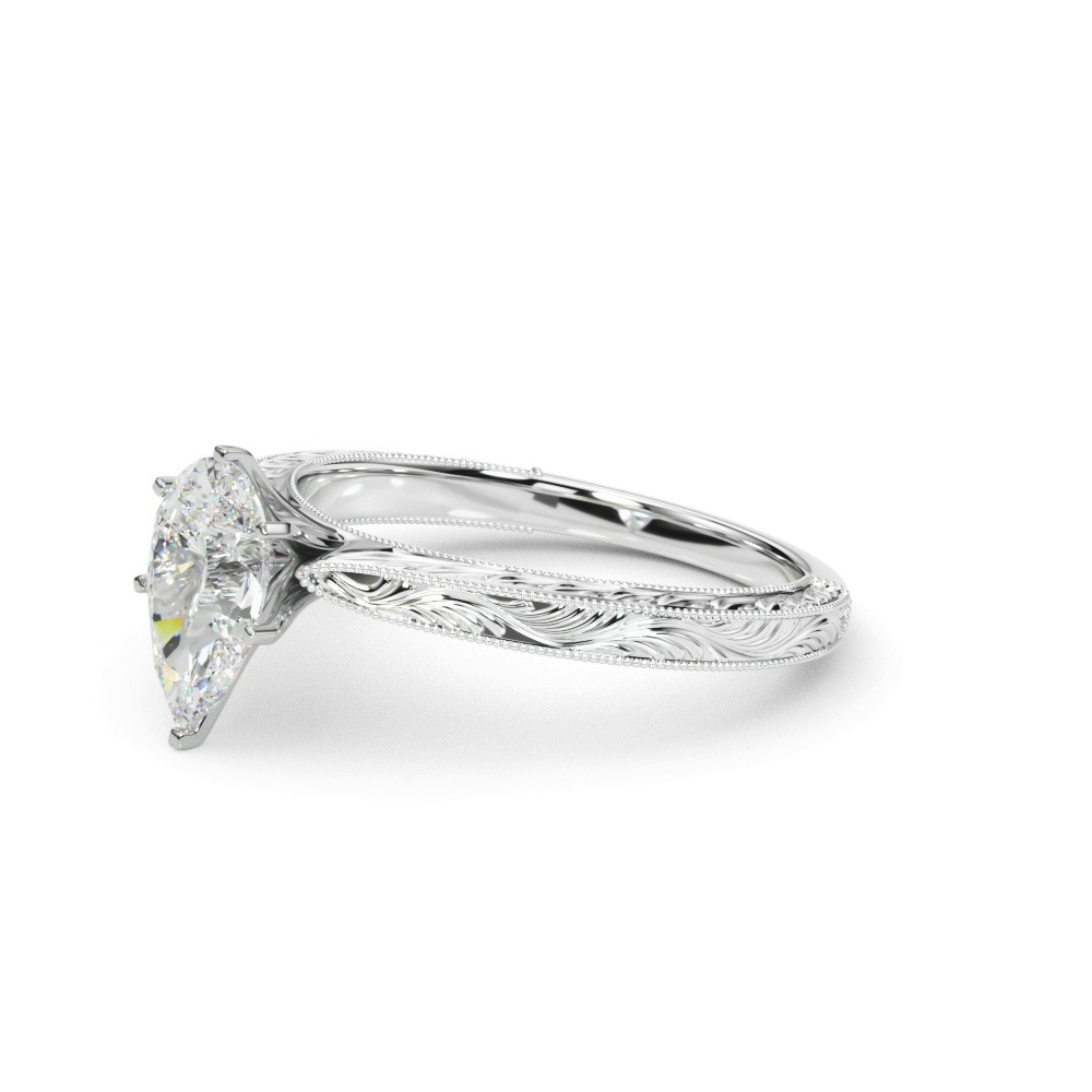 360 degree view of Mila Vintage-Inspired Solitaire Engagement Ring