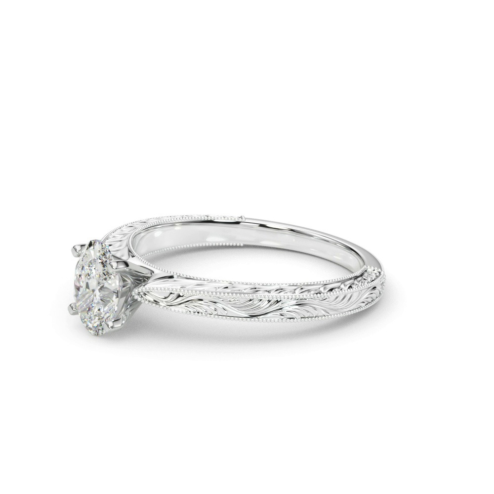 360 degree view of Mila Vintage-Inspired Solitaire Engagement Ring