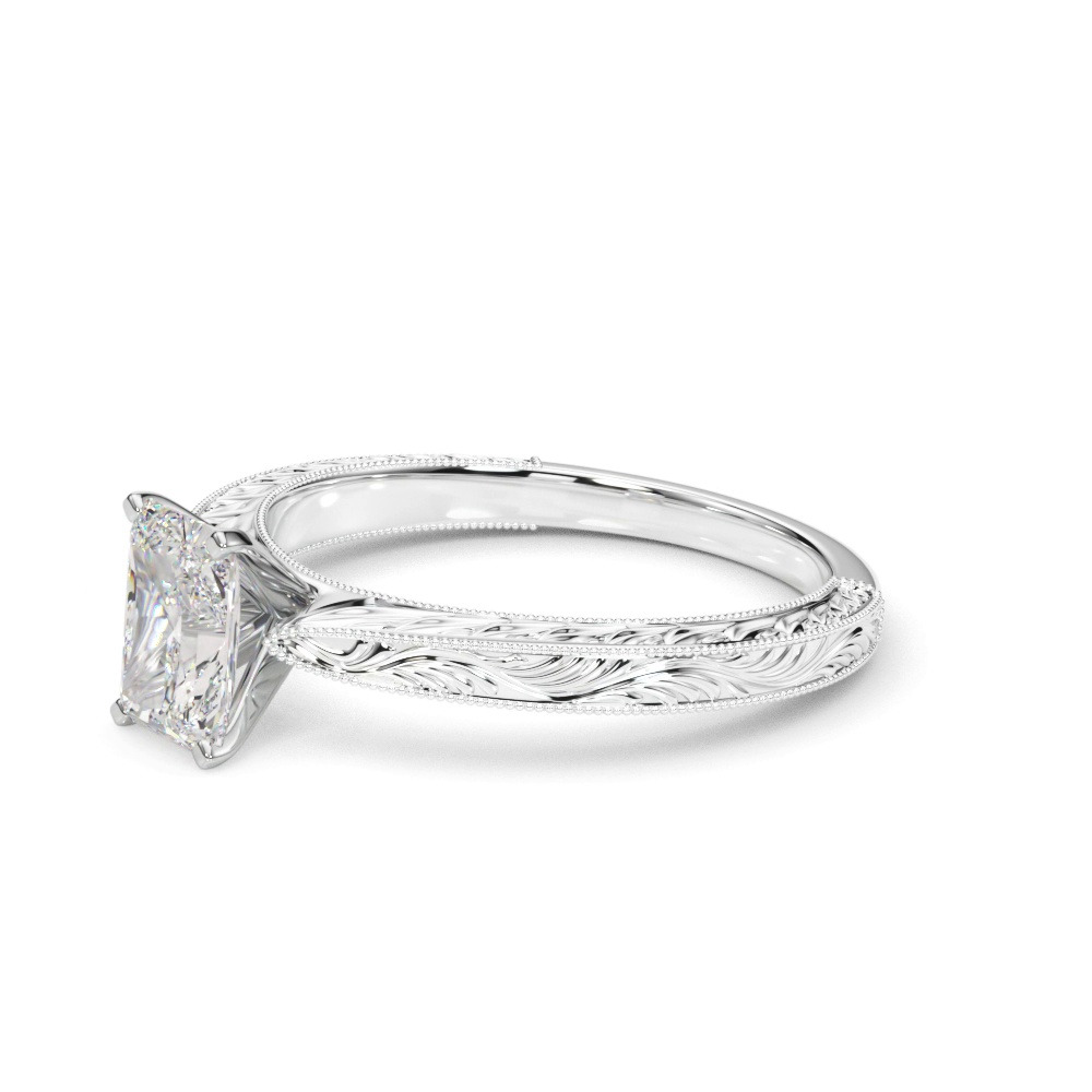 360 degree view of Mila Vintage-Inspired Solitaire Engagement Ring