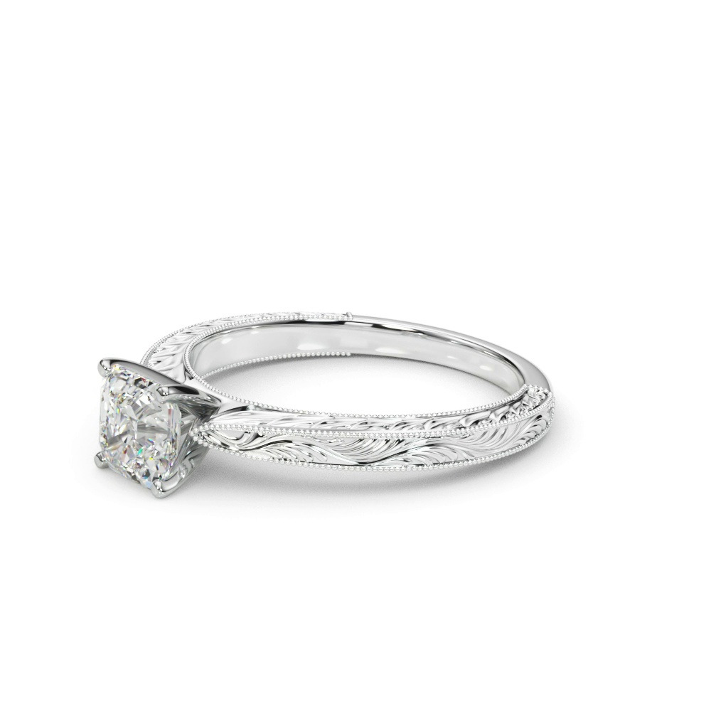 360 degree view of Mila Vintage-Inspired Solitaire Engagement Ring