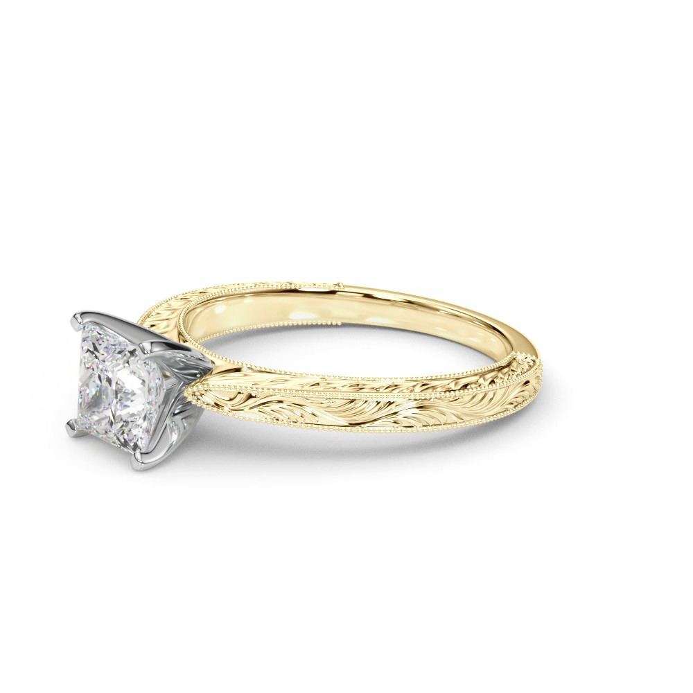 360 degree view of Mila Vintage-Inspired Solitaire Engagement Ring