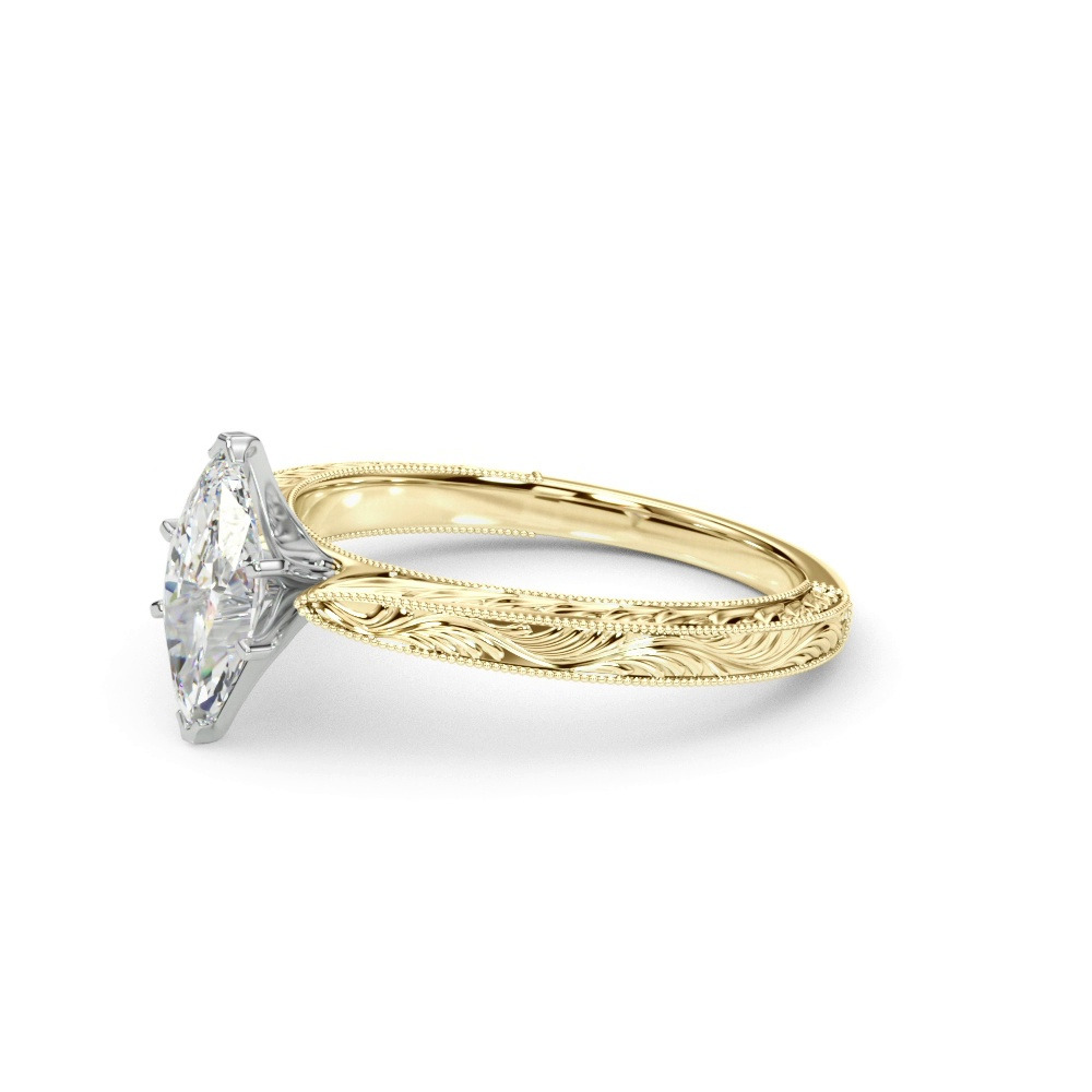 360 degree view of Mila Vintage-Inspired Solitaire Engagement Ring