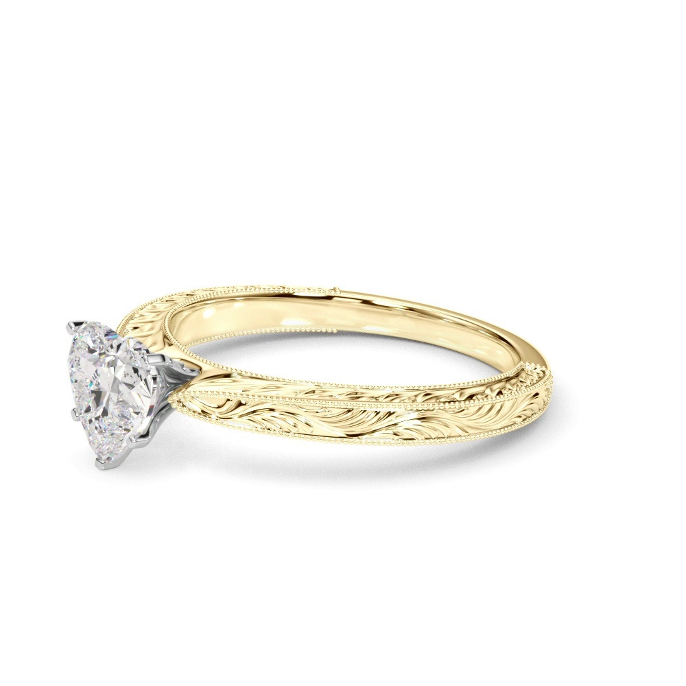 360 degree view of Mila Vintage-Inspired Solitaire Engagement Ring