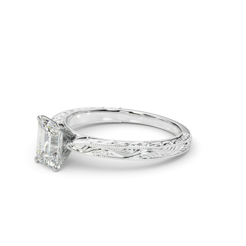 360 degree view of Mila Vintage-Inspired Solitaire Engagement Ring