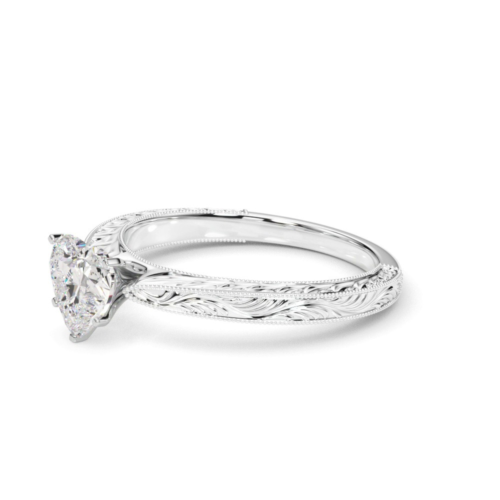 360 degree view of Mila Vintage-Inspired Solitaire Engagement Ring