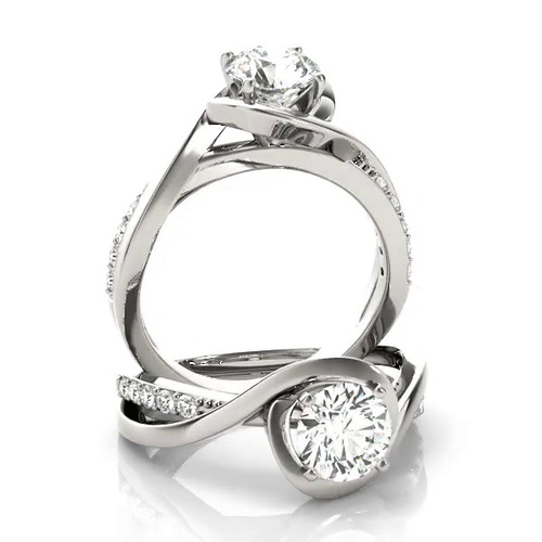 360 degree view of Berlin Contemporary Pavé Diamond Engagement Ring
