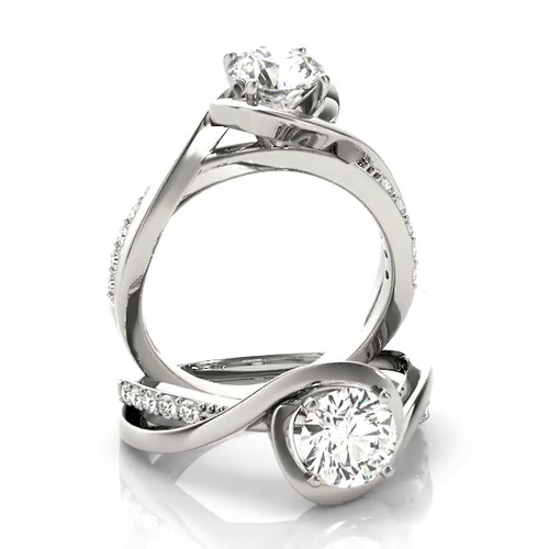 360 degree view of Berlin Contemporary Pavé Diamond Engagement Ring