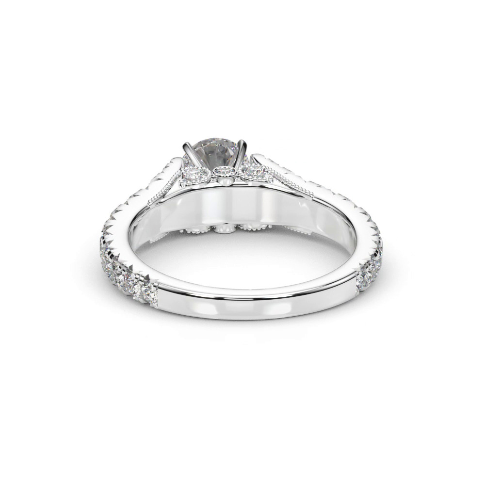 360 degree view of Brie Pavé Diamond Engagement Ring