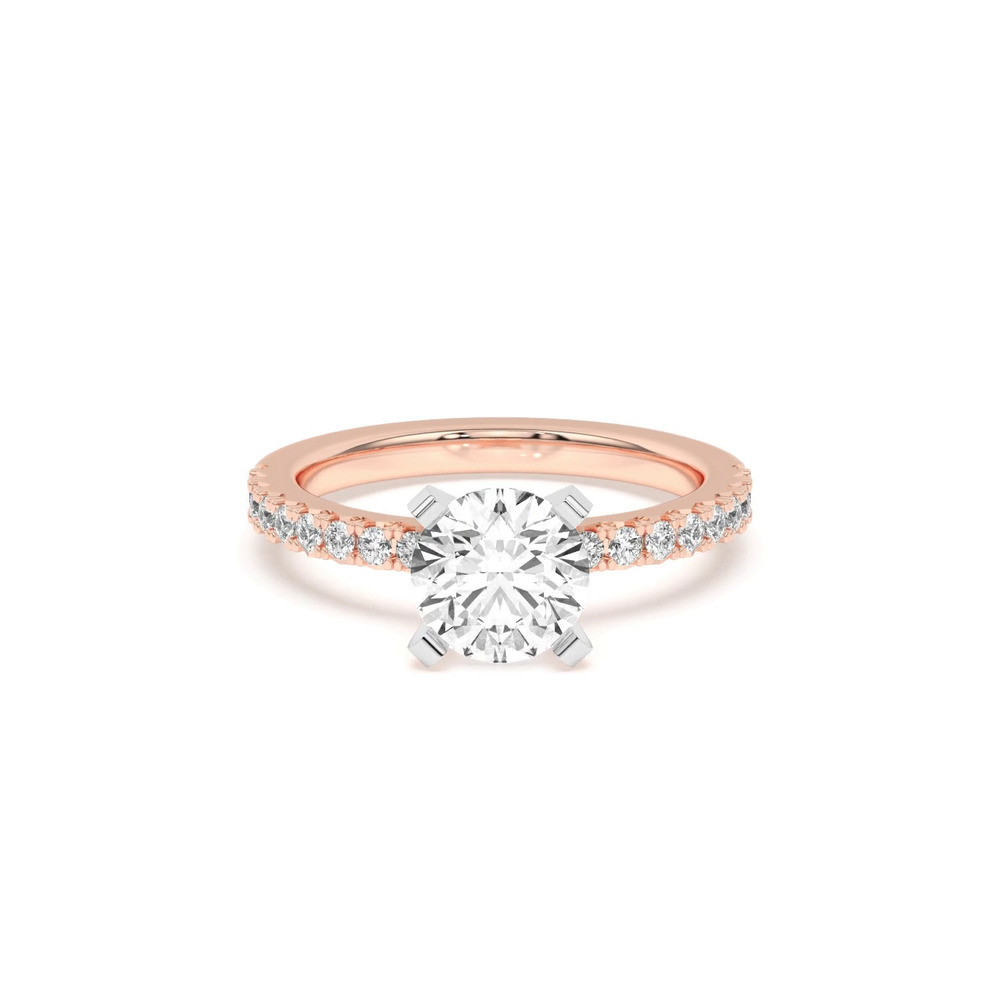 360 degree view of Riley Classic Pavé Diamond Engagement Ring