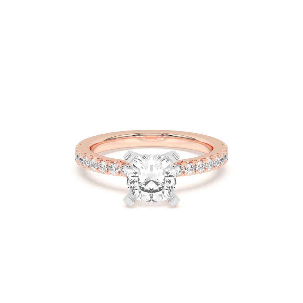 360 degree view of Riley Classic Pavé Diamond Engagement Ring