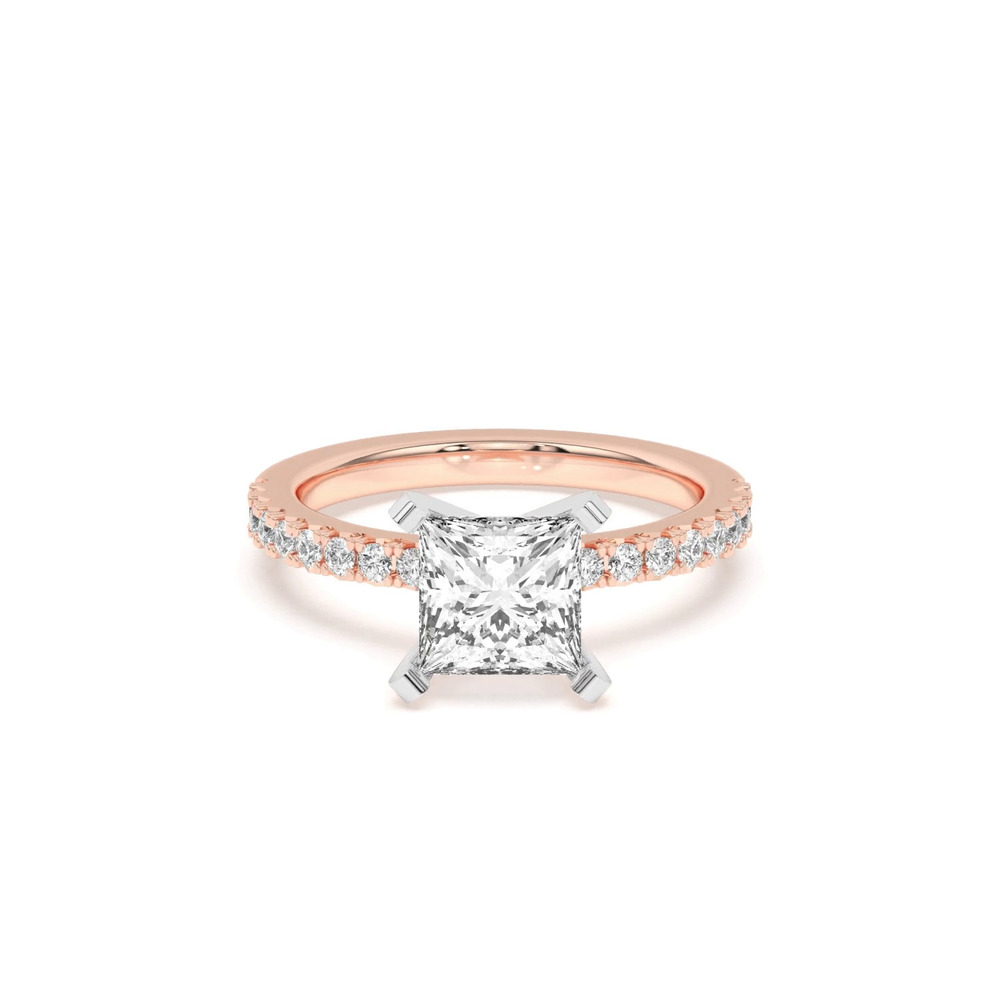 360 degree view of Riley Classic Pavé Diamond Engagement Ring