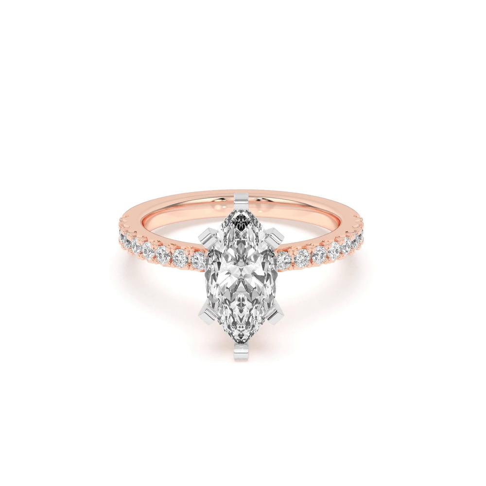 360 degree view of Riley Classic Pavé Diamond Engagement Ring