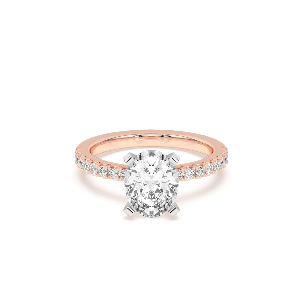 360 degree view of Riley Classic Pavé Diamond Engagement Ring