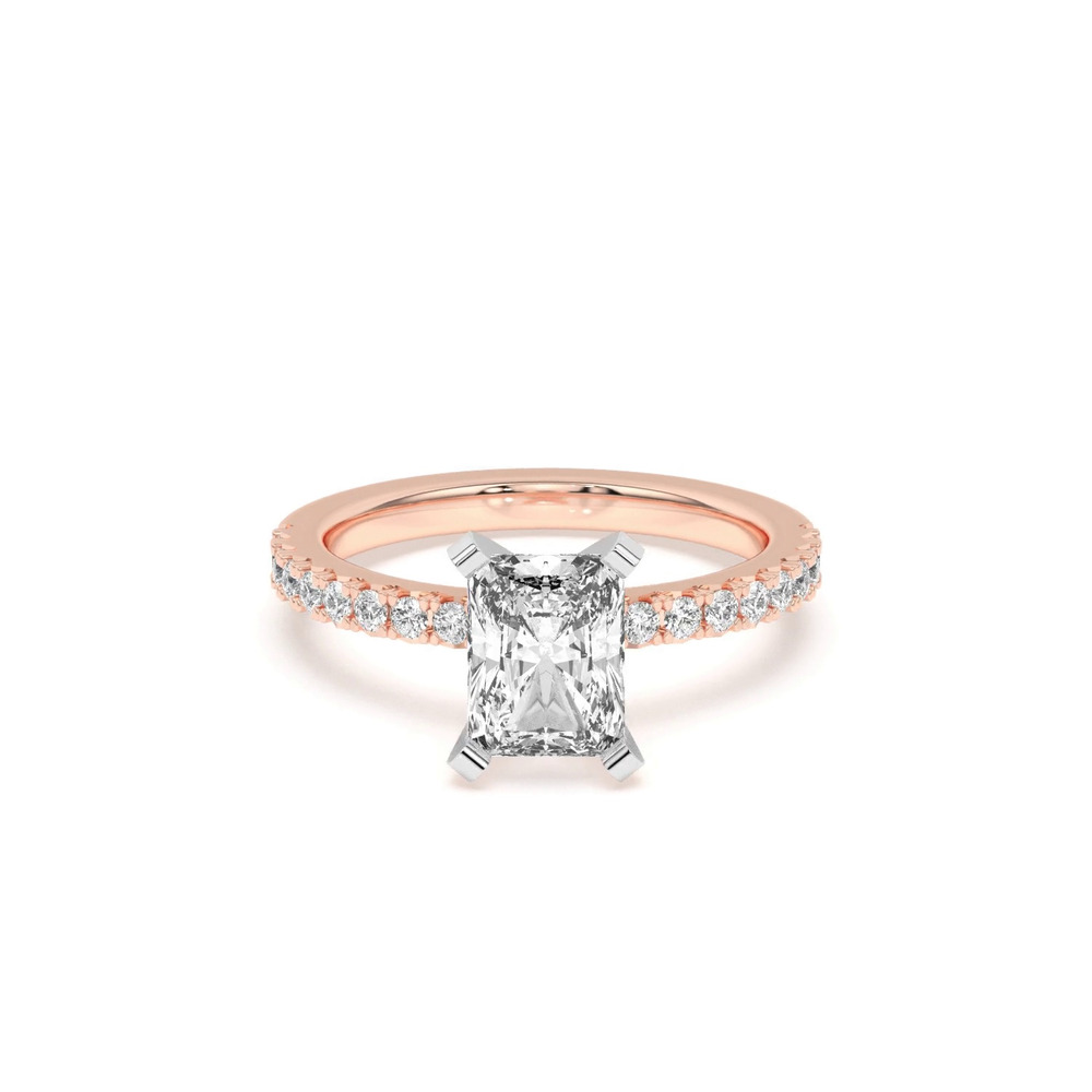360 degree view of Riley Classic Pavé Diamond Engagement Ring