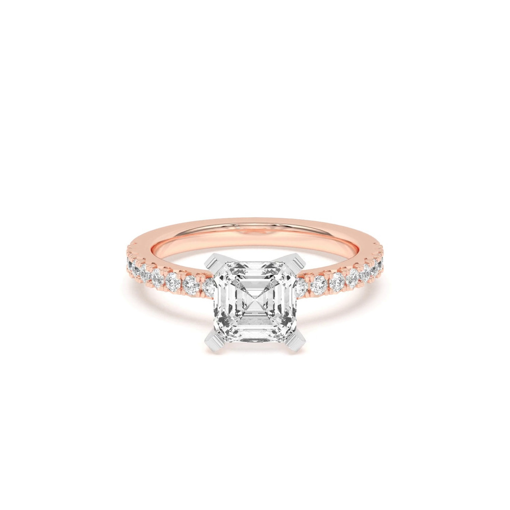 360 degree view of Riley Classic Pavé Diamond Engagement Ring