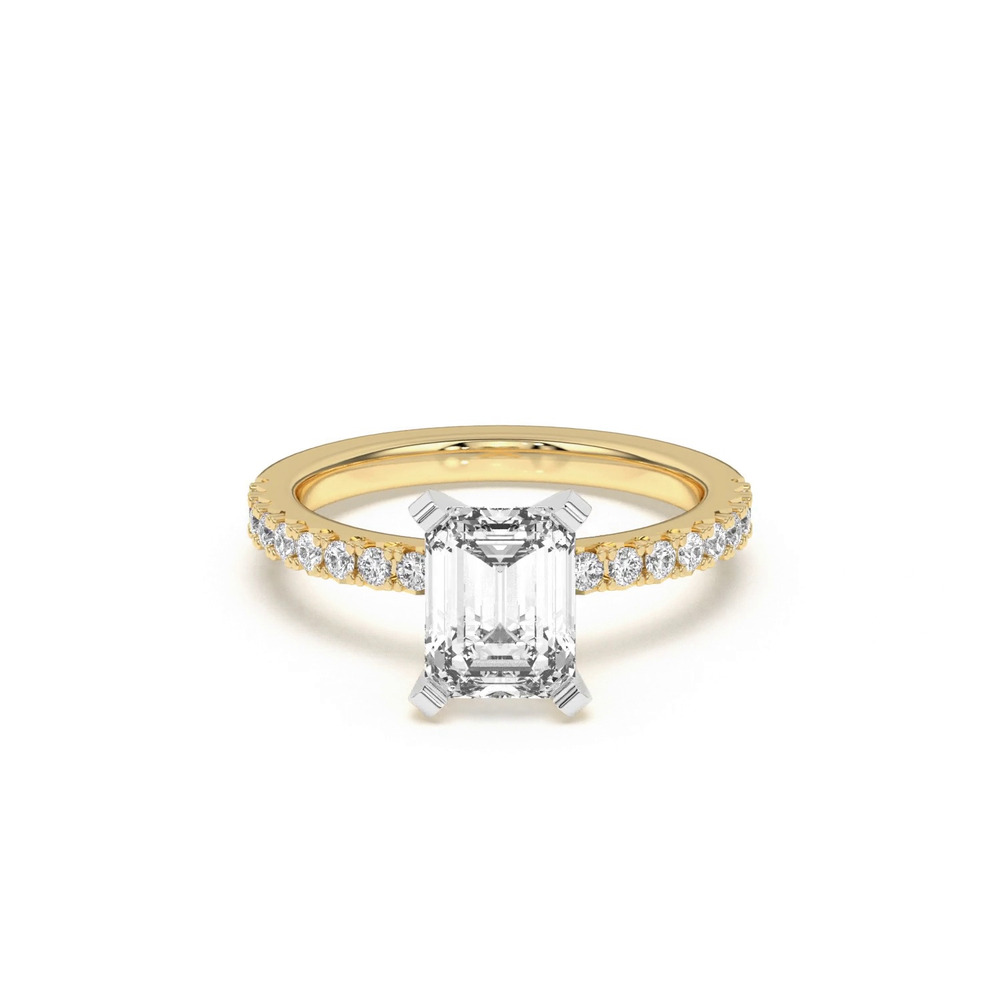 360 degree view of Riley Classic Pavé Diamond Engagement Ring
