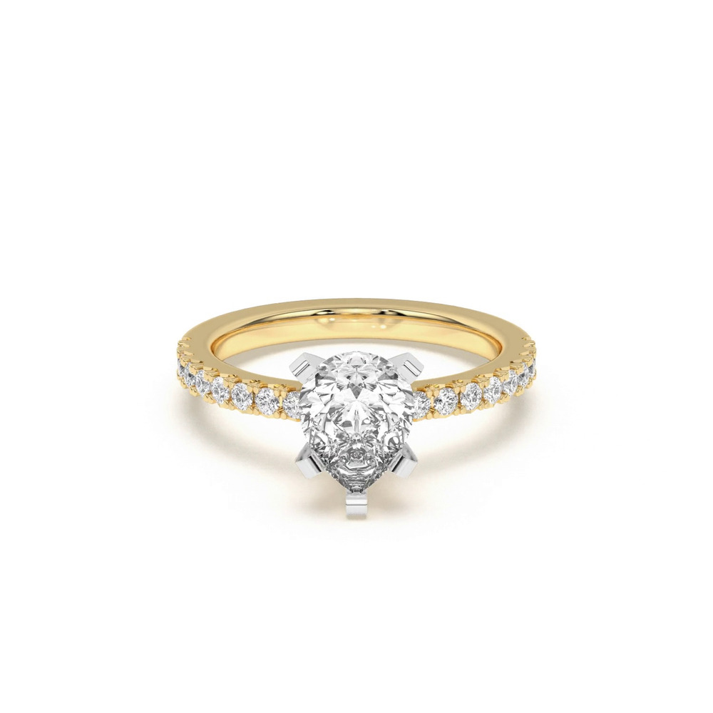 360 degree view of Riley Classic Pavé Diamond Engagement Ring