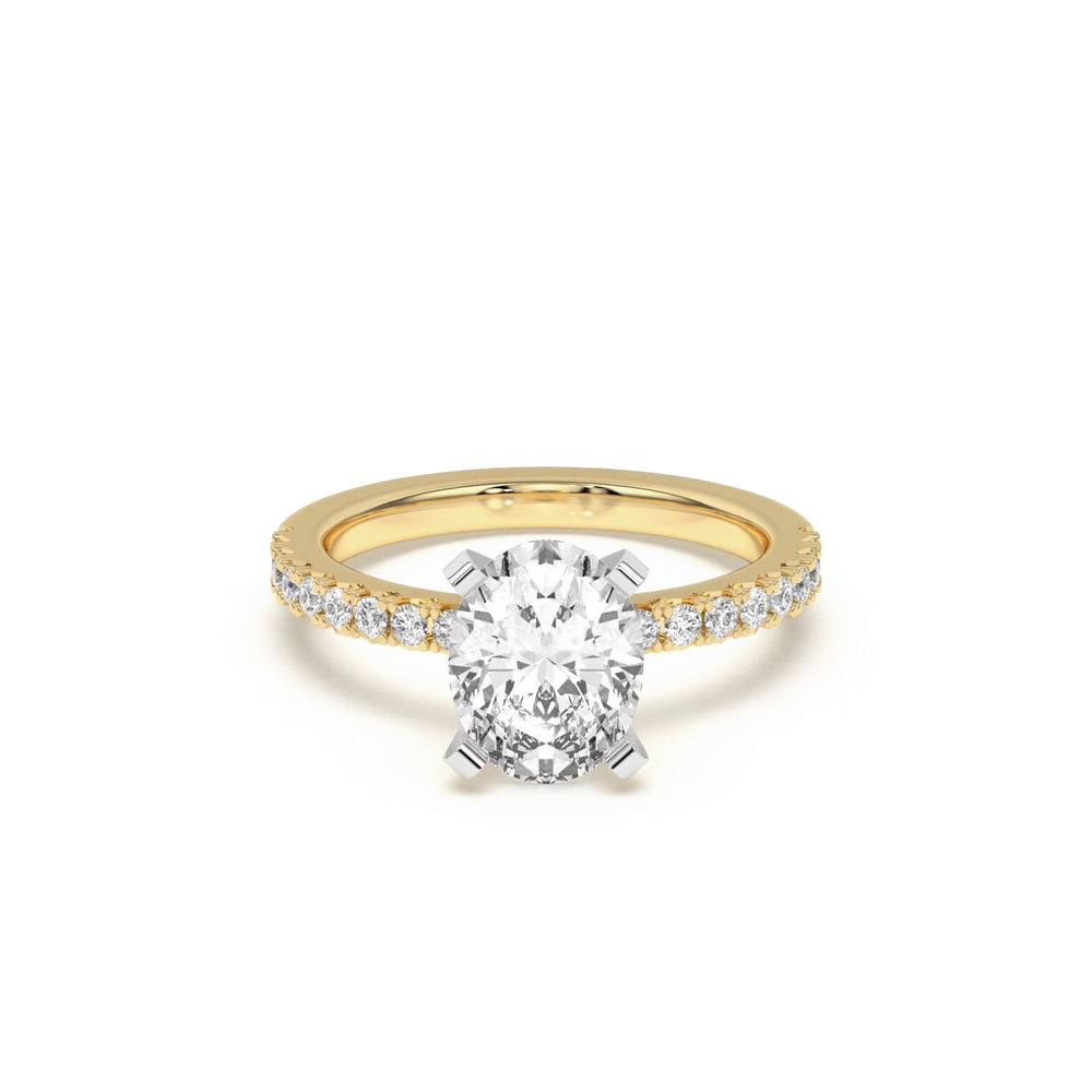 360 degree view of Riley Classic Pavé Diamond Engagement Ring