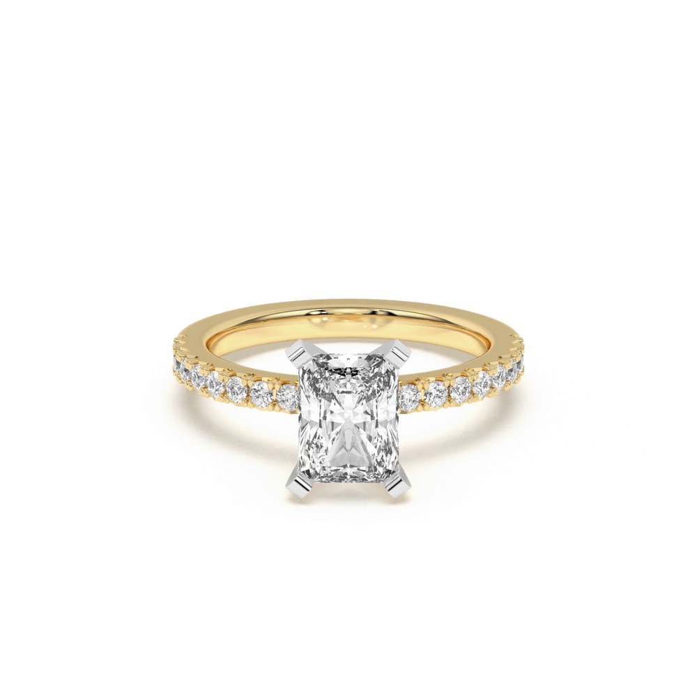 360 degree view of Riley Classic Pavé Diamond Engagement Ring
