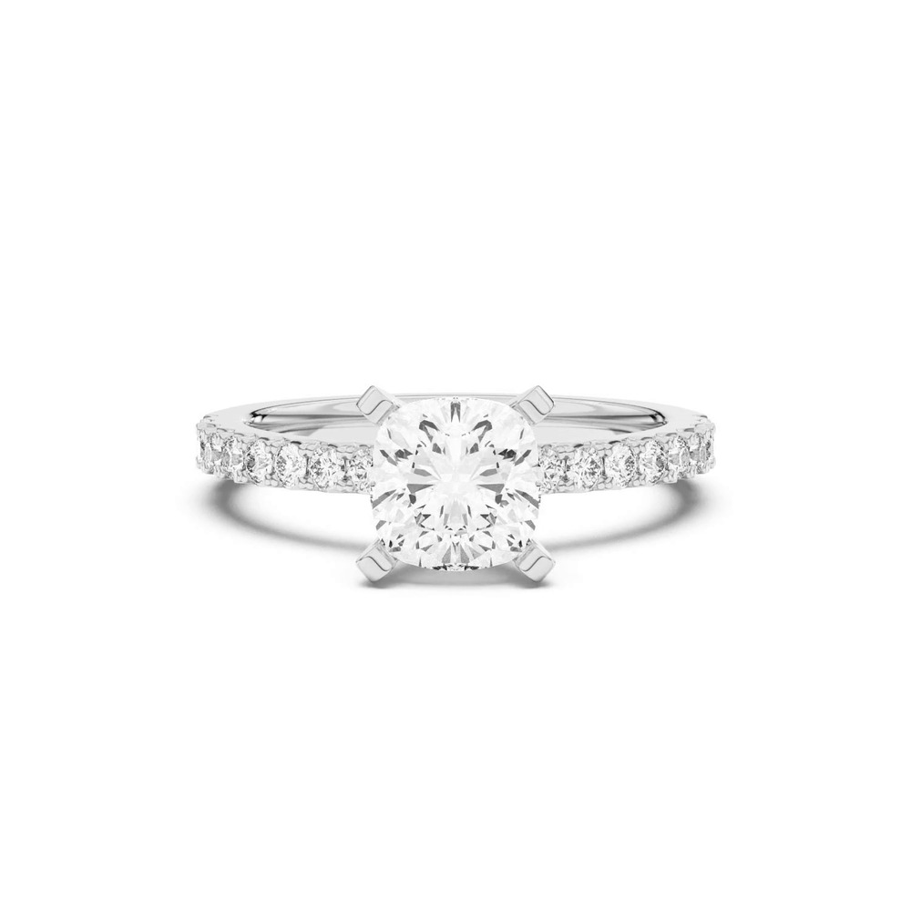 360 degree view of Riley Classic Pavé Diamond Engagement Ring