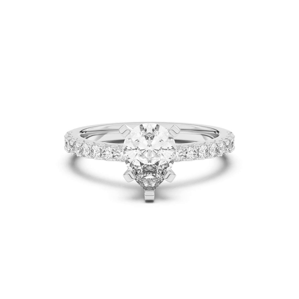 360 degree view of Riley Classic Pavé Diamond Engagement Ring