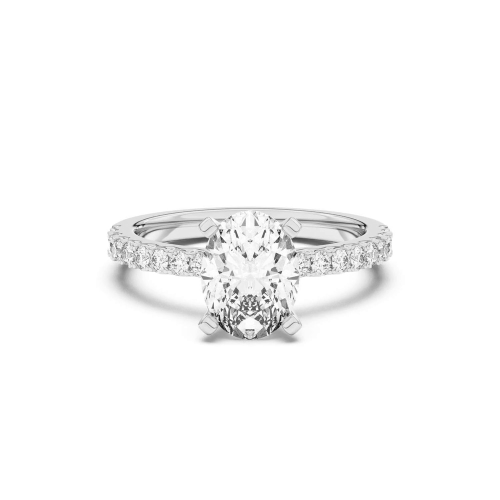 360 degree view of Riley Classic Pavé Diamond Engagement Ring