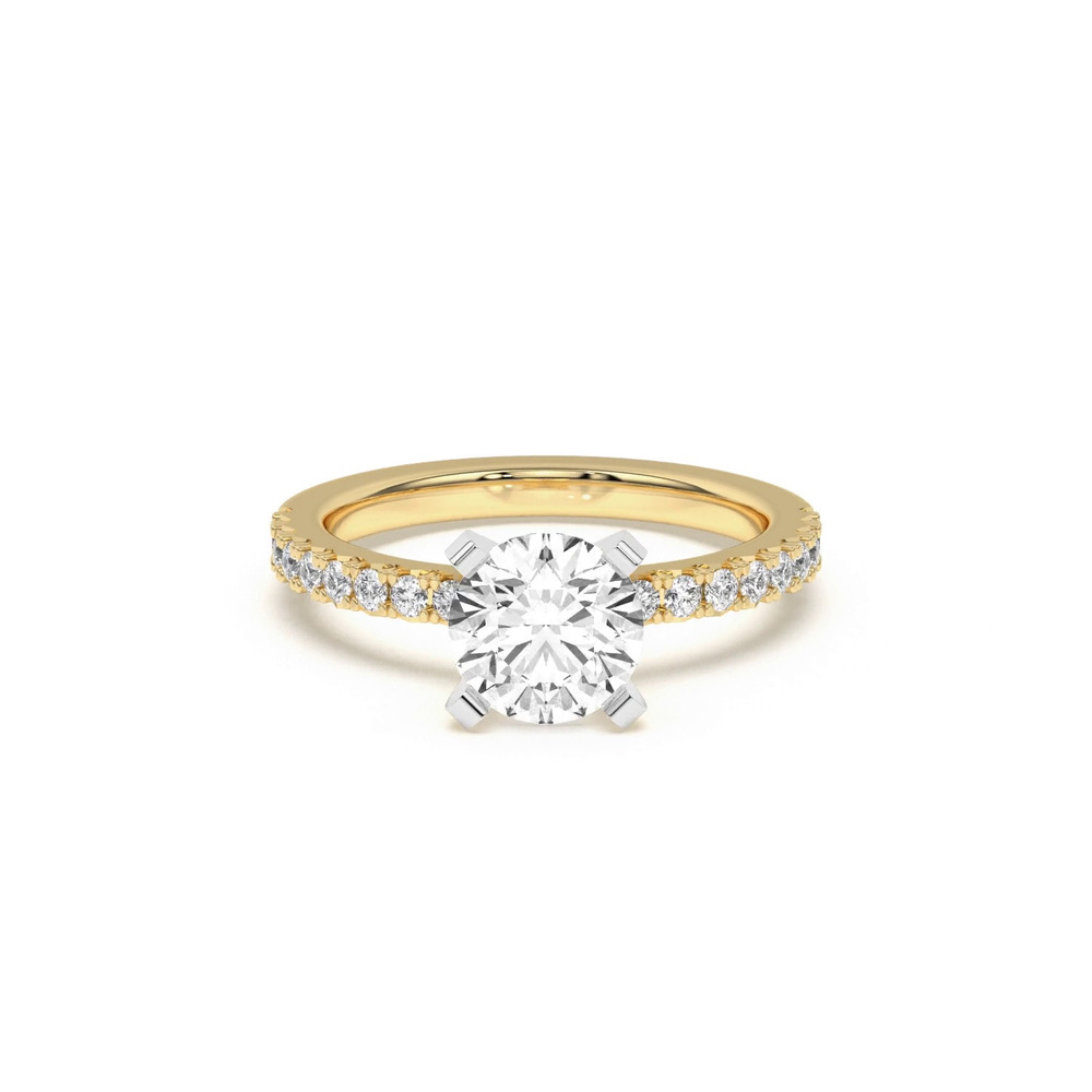 360 degree view of Riley Classic Pavé Diamond Engagement Ring