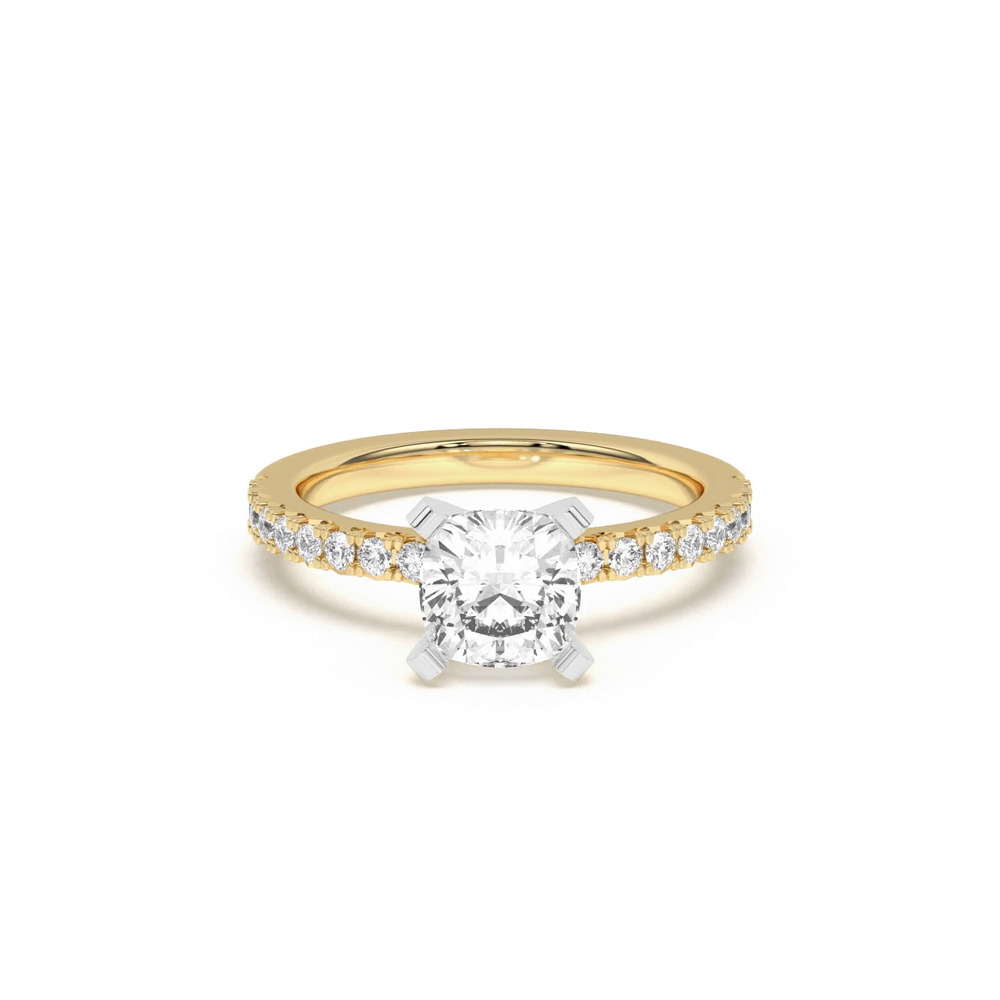360 degree view of Riley Classic Pavé Diamond Engagement Ring