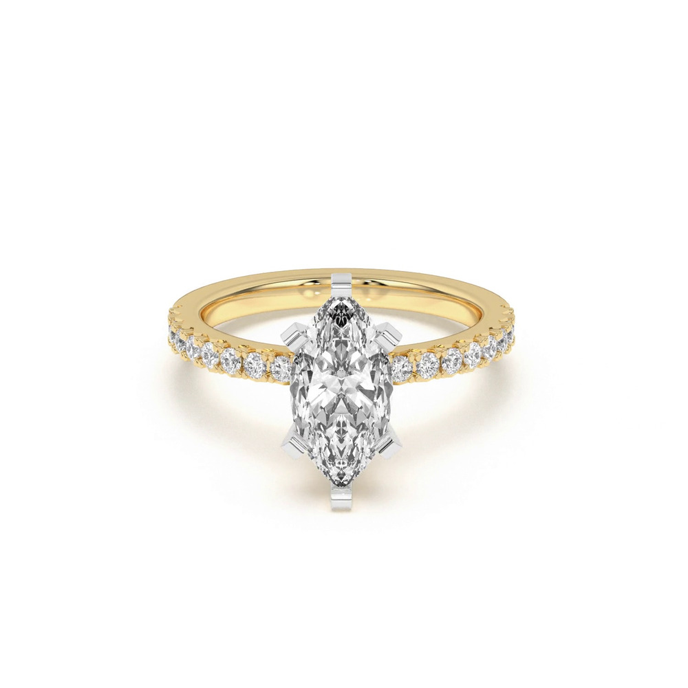 360 degree view of Riley Classic Pavé Diamond Engagement Ring