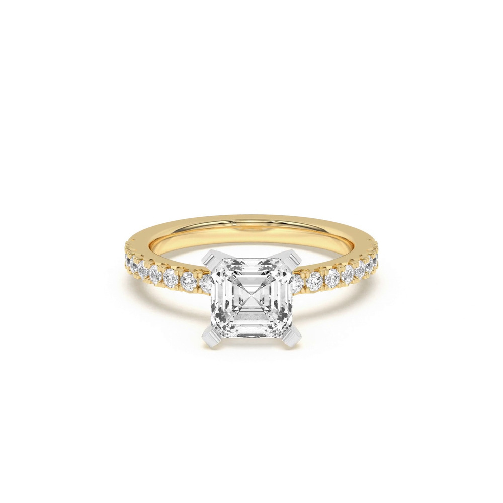 360 degree view of Riley Classic Pavé Diamond Engagement Ring