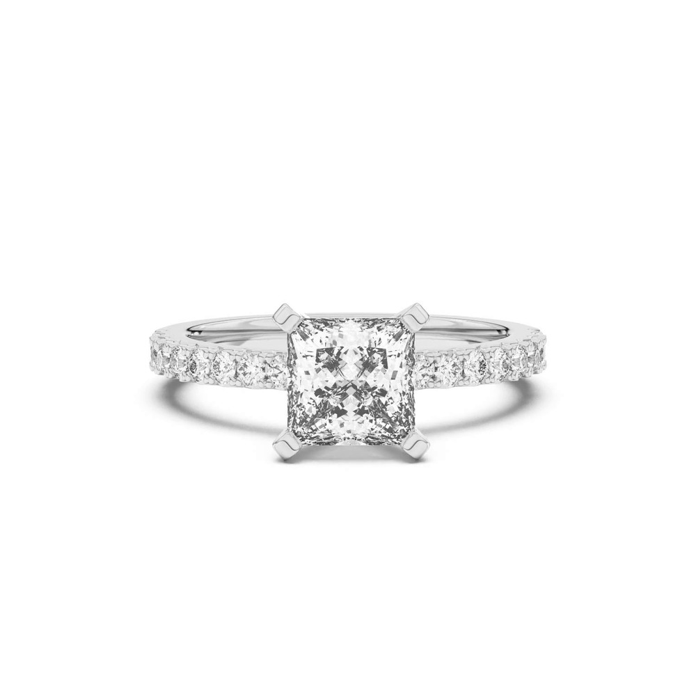 360 degree view of Riley Classic Pavé Diamond Engagement Ring