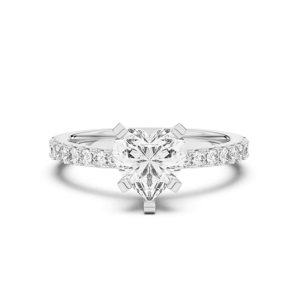 360 degree view of Riley Classic Pavé Diamond Engagement Ring