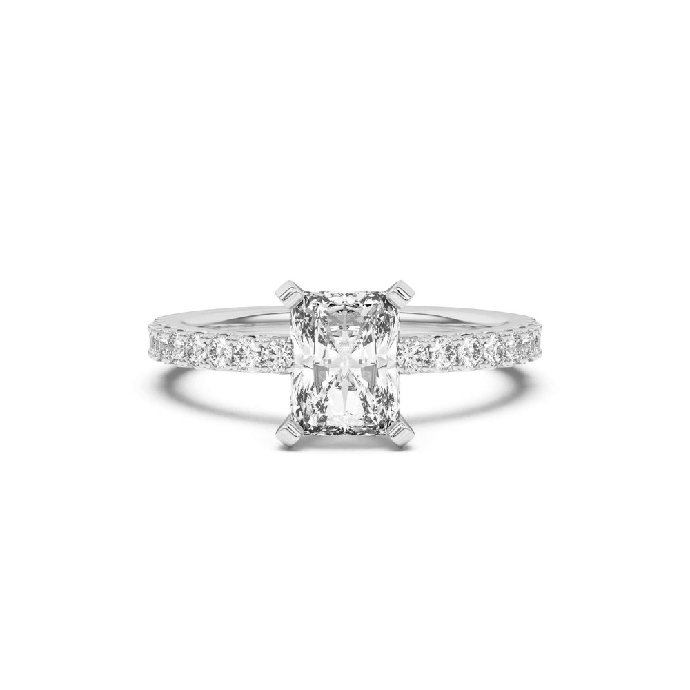 360 degree view of Riley Classic Pavé Diamond Engagement Ring