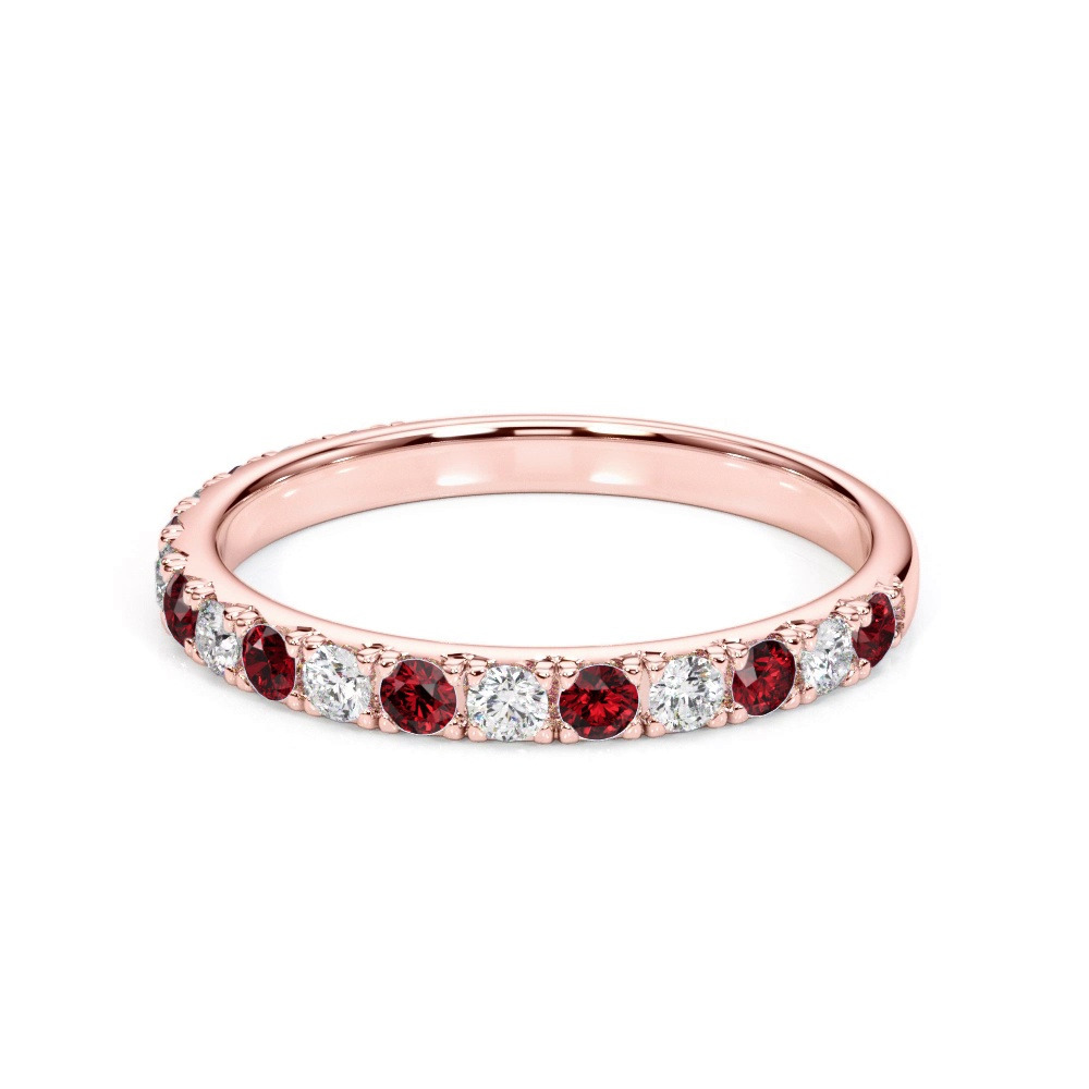 360 degree view of Riley Classic Diamond & Ruby Band