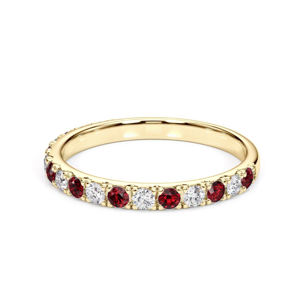 360 degree view of Riley Classic Diamond & Ruby Band