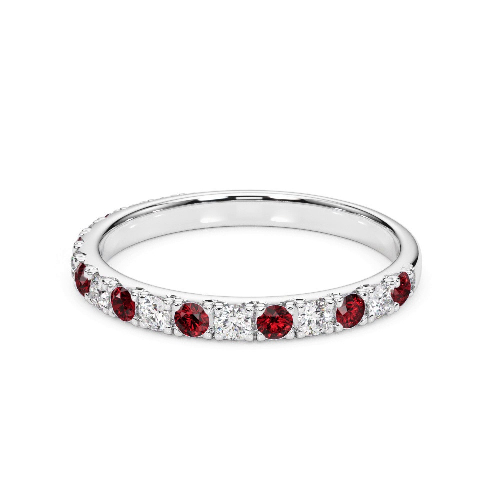 360 degree view of Riley Classic Diamond & Ruby Band