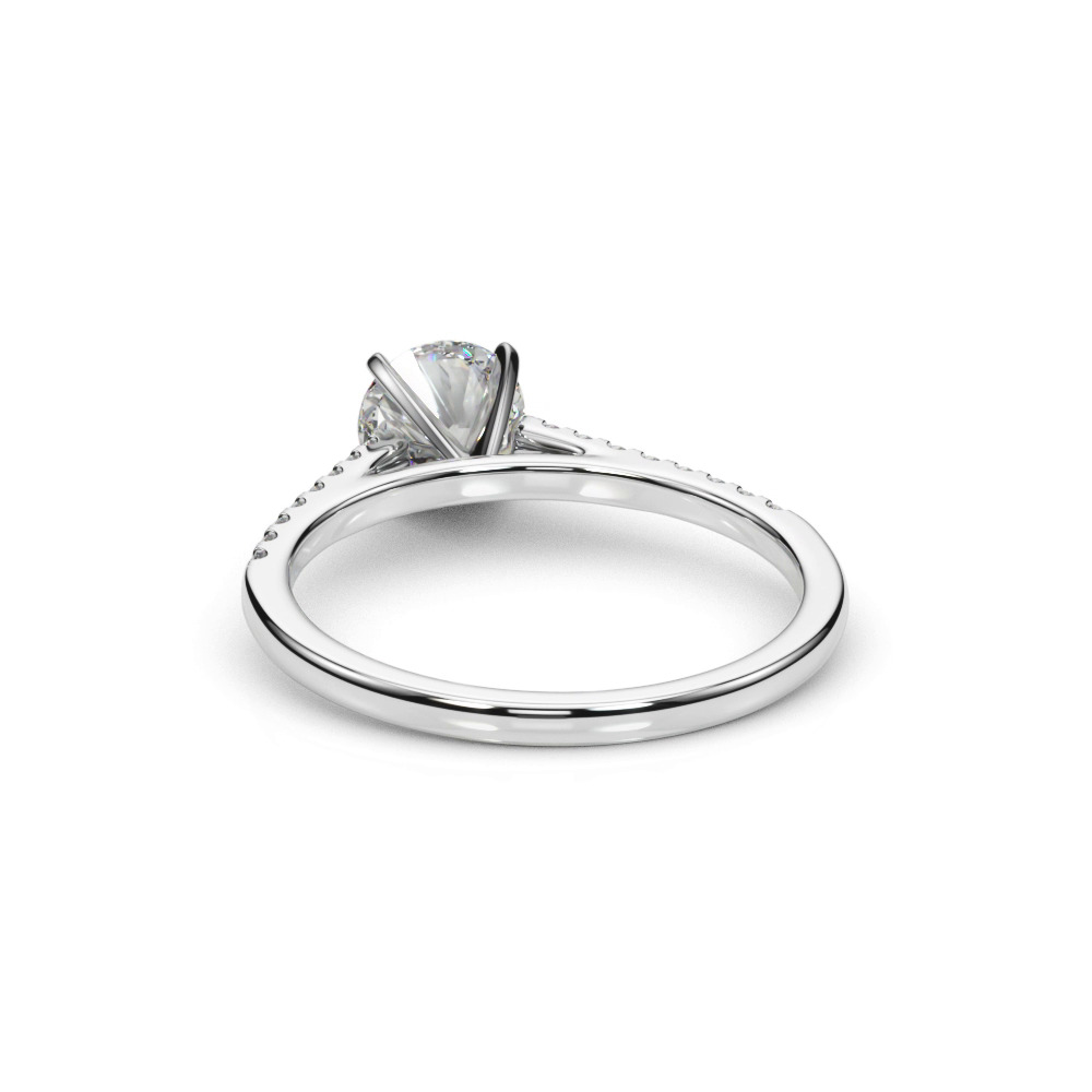 360 degree view of Elissa Pavé Diamond Engagement Ring