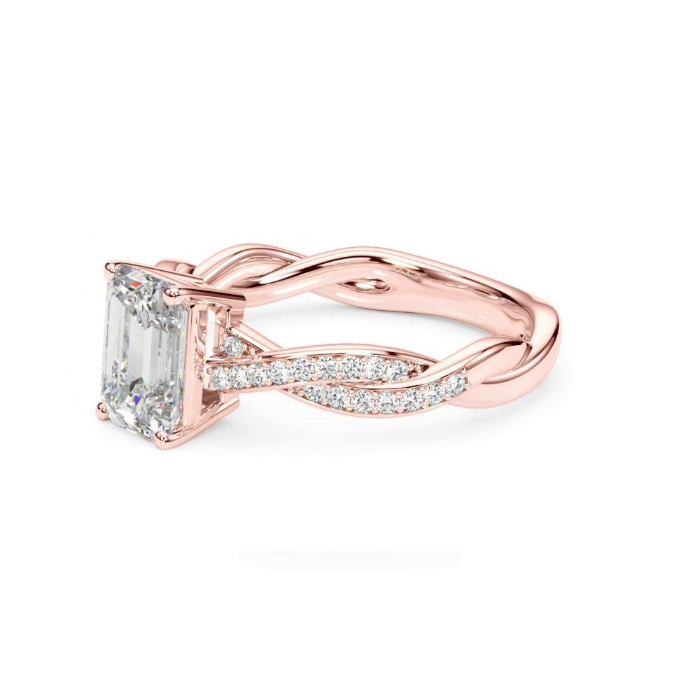 360 degree view of Savannah Diamond Twist Engagement Ring