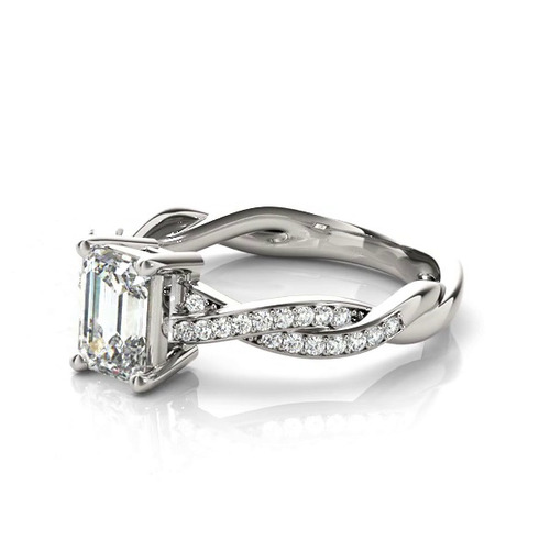 360 degree view of Savannah Diamond Twist Engagement Ring
