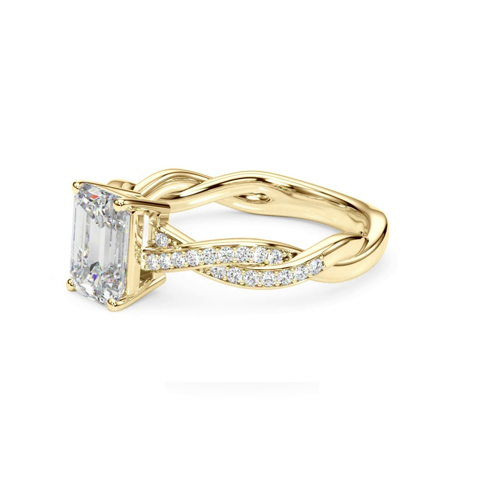 360 degree view of Savannah Diamond Twist Engagement Ring